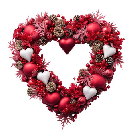 Heart Christmas Wreath, Christmas, Wreath, Flowers PNG Transparent ...