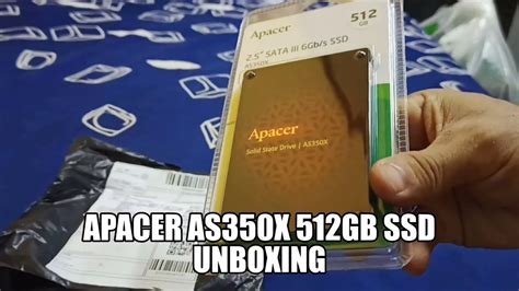 Apacer AS350X 512GB SSD Unboxing - YouTube