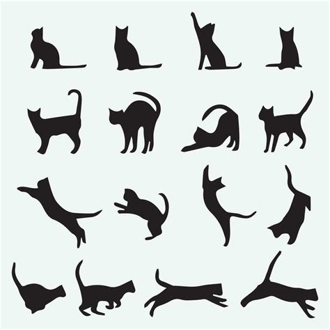 Cat collection - vector silhouette 26547833 Vector Art at Vecteezy