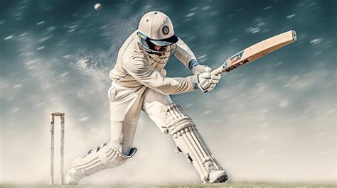 Premium AI Image | A cricket player in white is about to hit the ball with his bat.