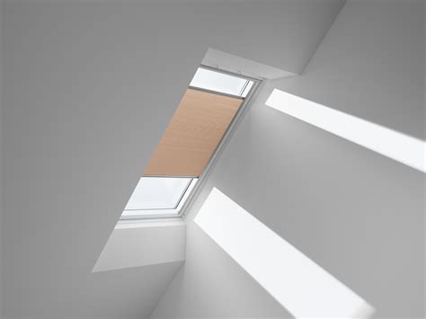 Velux Electric Blackout Energy Blind In Golden Beige - Roof Window Outlet