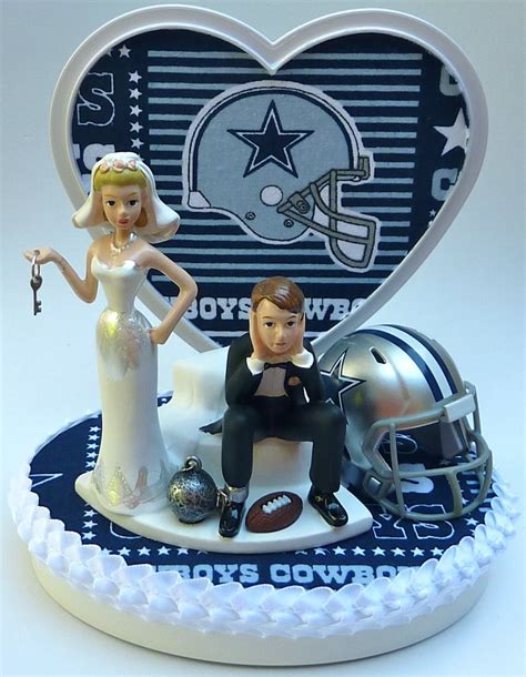 Wedding Cake Topper Dallas Cowboys Football Themed Ball and | Etsy