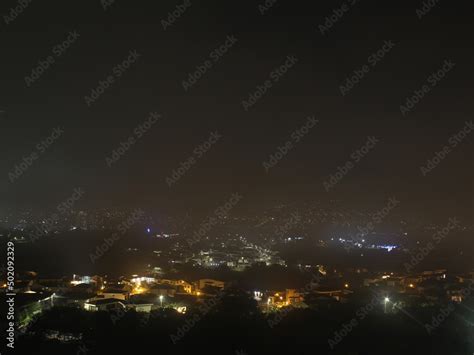 San Jose city at night with fog Stock Photo | Adobe Stock