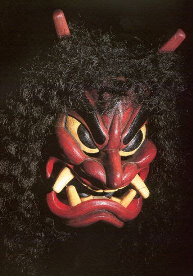 A Kabuki Mask, inspiration for the demons in Let Us Go Into the Starry Night. | Japanese mask ...