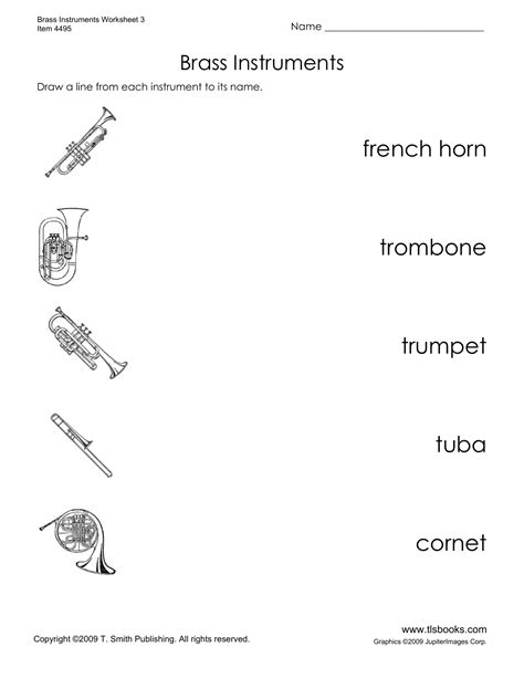 Brass Family Worksheet