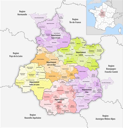 Région de France : Carte du Centre-Val de Loire