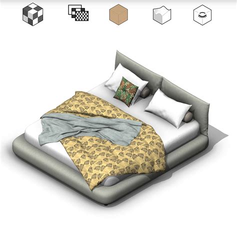 arquibed17_REALISTIC 3 sizes arquitree Revit bed