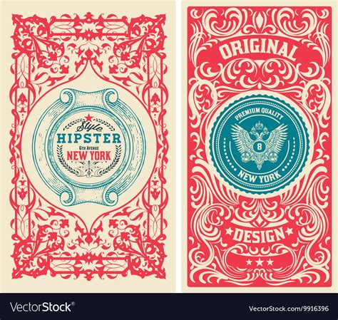 Set of old card Royalty Free Vector Image - VectorStock