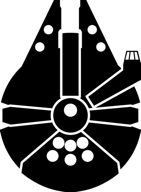 Millennium Falcon Icon on Behance | Star wars silhouette, Star wars ...