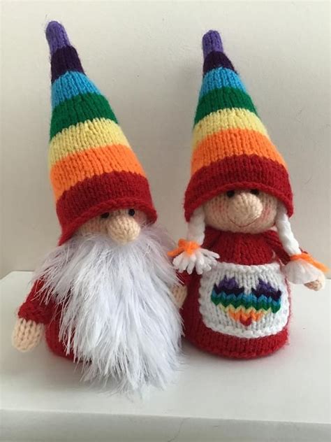 Knitting Pattern. PDF Digital Download. Rainbow Gnomes. Stay at Home Gnomes.cosypot Design ...