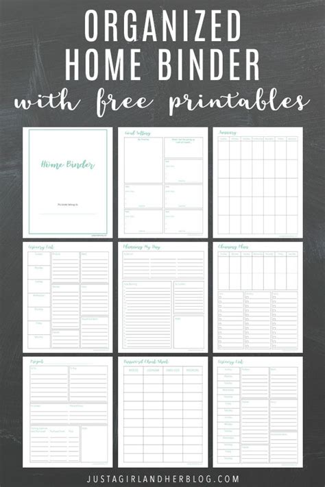 Free Household Notebook Printables - FREE PRINTABLE TEMPLATES