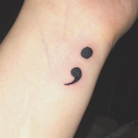 Learn about the meaning behind the semicolon tattoo. #survivor #suicideawareness #me ...