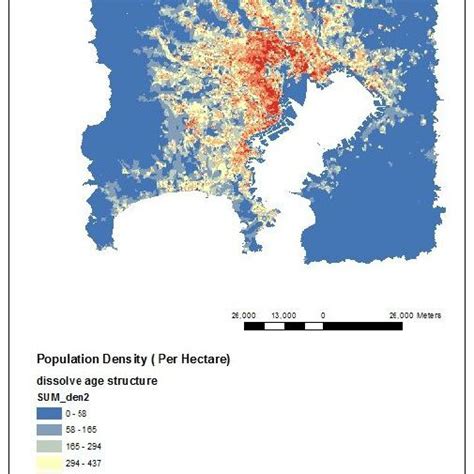 3. Population density Map (per ha), 2000 | Download Scientific Diagram
