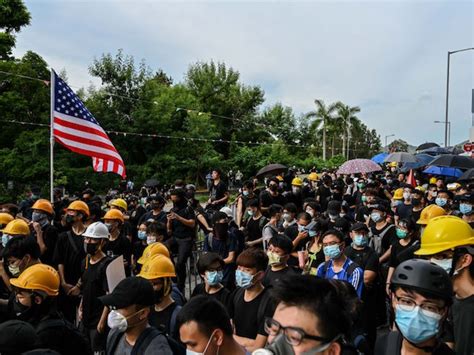 Hong Kong Protesters Embrace American Flag in Fight for Freedom