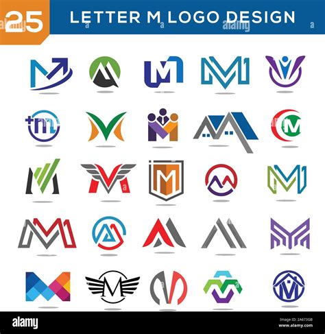 Letter M Logo Set, elegant and modern concept of Letter M Logo vector ...