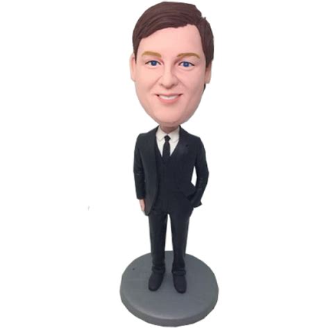 Black Tie Groomsman Bobble Head