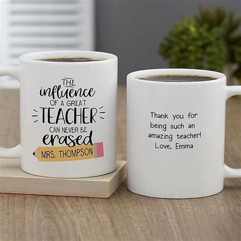 The Influence of a Great Teacher Personalized 11 oz. Coffee Mug | Bed ...