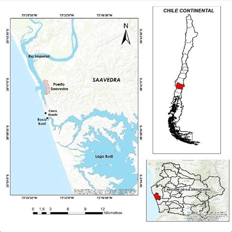 Mapa de ubicación de la localidad de Puerto Saavedra. Elaboración ...