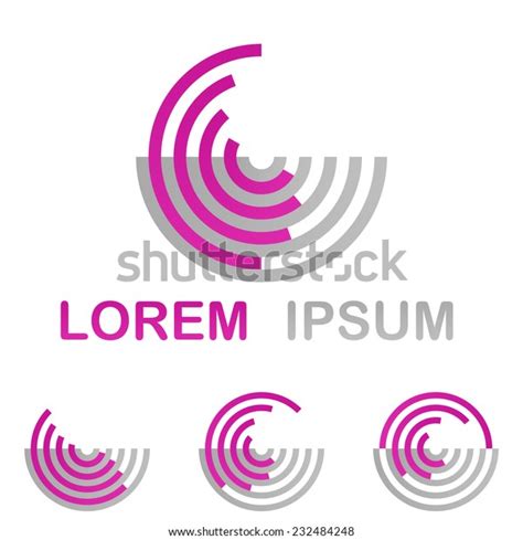 Magenta Technology Logo Icon Design Set Stock Vector (Royalty Free) 232484248