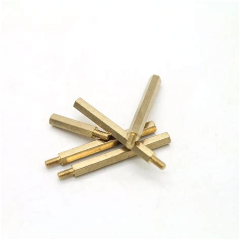 10pcs/lot M3 Male 6mm x M3 Female 11mm Brass Standoff Spacer M3 11+6 ...