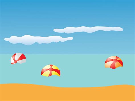 Summer Beach and Balls Backgrounds | Holiday, Nature, Travel Templates | Free PPT Grounds