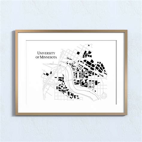 University of Minnesota Campus Map Art Prints - Etsy