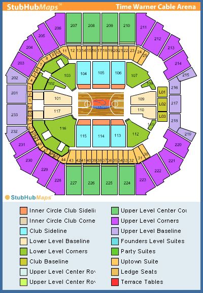 Time Warner Cable Arena Seating Chart, Pictures, Directions, and ...