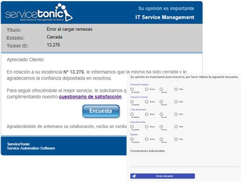 Encuestas de satisfacción para sus clientes con ServiceTonic