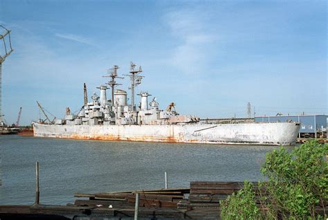 ex-USS Newport News awaiting scrapping. | Uss newport news, Warship ...