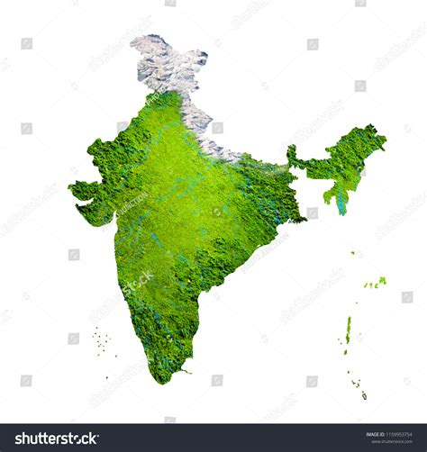 India Map Geography Stock Photo 1159953754 | Shutterstock