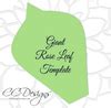 DIY Giant Rose Template Set with Vines - Catching Colorflies