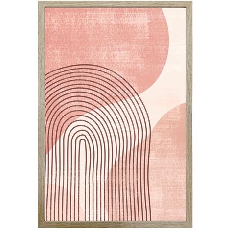 Arc Blush Framed Wall Print With Glass 50x70cm