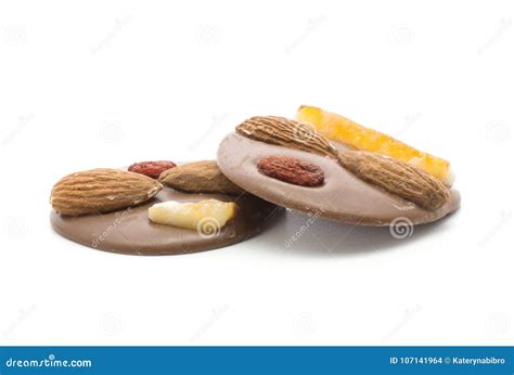 Chocolate circle isolated stock photo. Image of cocoa - 107141964