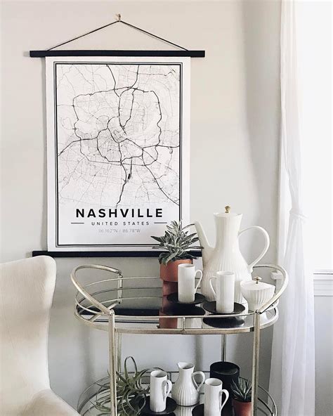 Beautiful poster of Nashville, Streetmap poster - Mapiful