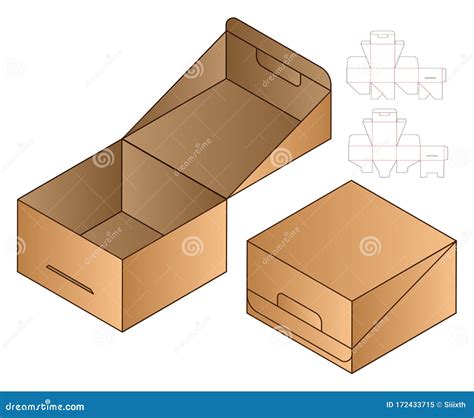 Box Packaging Die Cut Template Design. 3d Mock-up Stock Vector ...