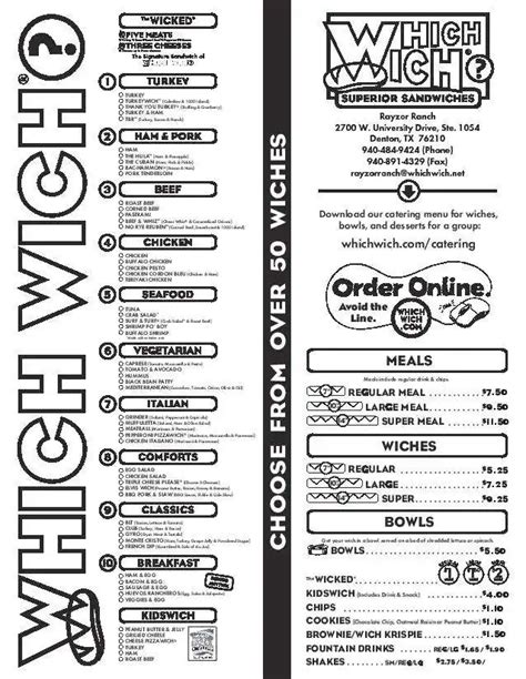 Which Wich Menu, Menu for Which Wich, Denton, Denton - Zomato United States