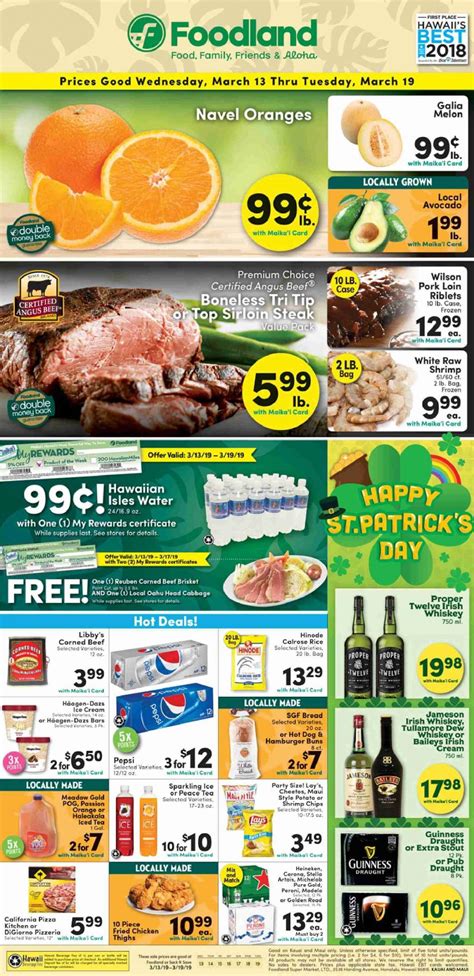 Foodland Weekly Ad Mar 13 - 19, 2019 - WeeklyAds2