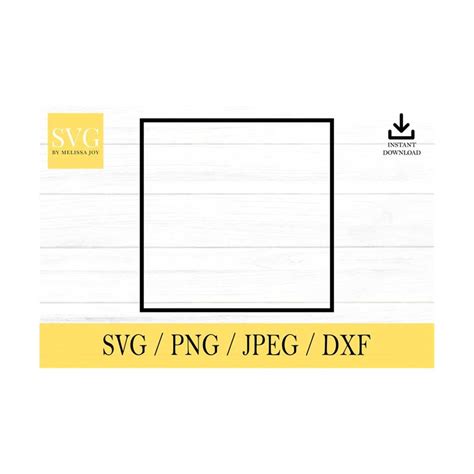 Square Outline svg, shapes SVG, svg, png, dxf, jpeg, Digital - Inspire ...