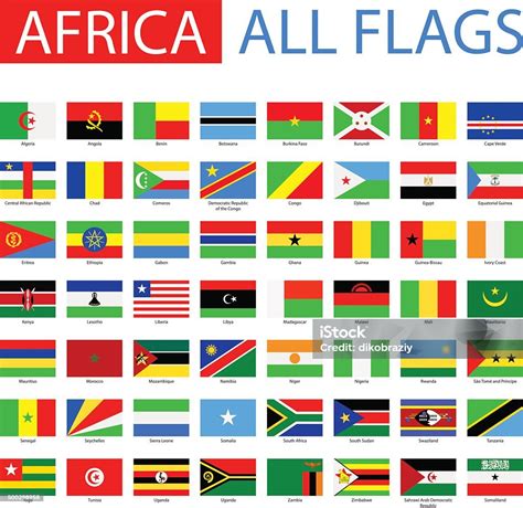 Flags Of Africa Full Vector Collection Stock Illustration - Download Image Now - All African ...