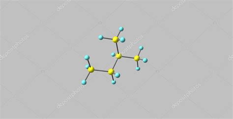 Isopentane molecular structure isolated on grey — Stock Photo © olla.davies #101303020