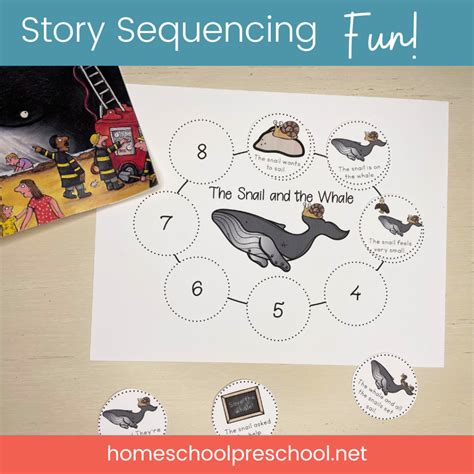 Printable The Snail and the Whale Sequencing Activity