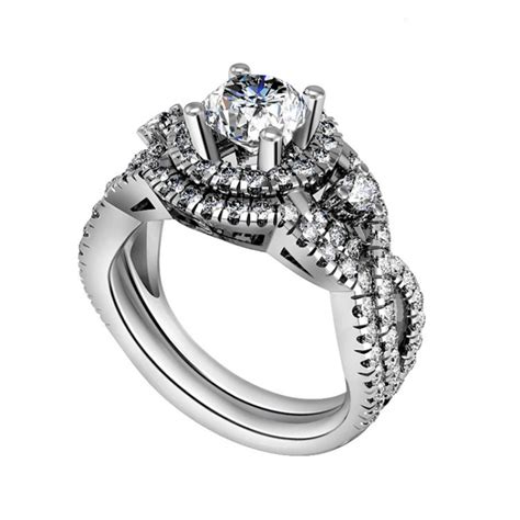 Hot Selling S925 Sterling Silver Round White Sapphire Cubic Zirconia ...