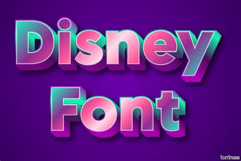 Disney Font Text Effect and Logo Design Font