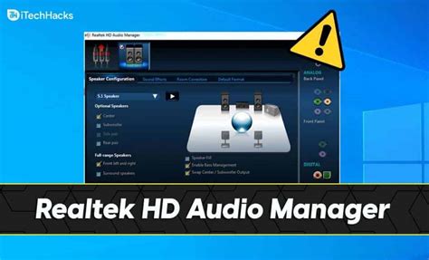 Uninstall Realtek Hd Audio Manager