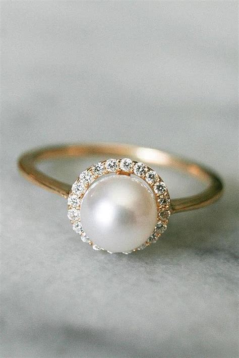 Pearl Engagement Rings For A Beautiful Romantic Look | Oh So Perfect Proposal