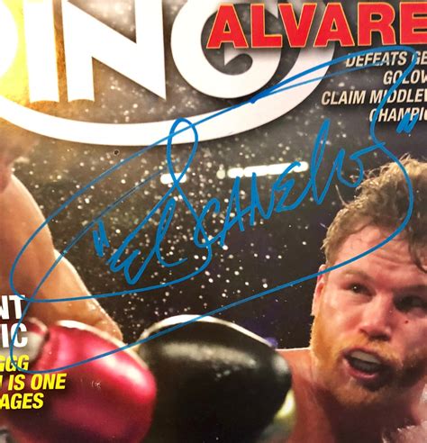 Boxer Canelo Alvarez Blue Marker Autographed Ring Magazine. – iconsofboxing.com