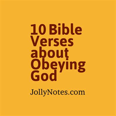 10 Bible Verses about Obeying God | Daily Bible Verse Blog