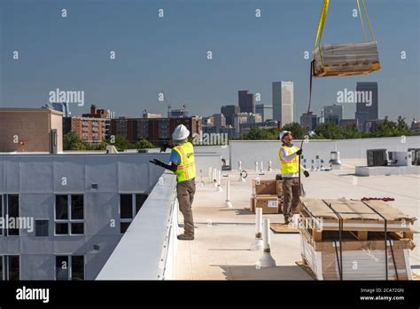 Denver, Colorado - Solar panels and other equipment for a solar energy ...