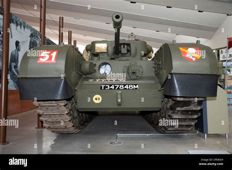 The Churchill Mark VII tank exhibit on display at the The Tank Museum, Bovington, Dorset. UK ...