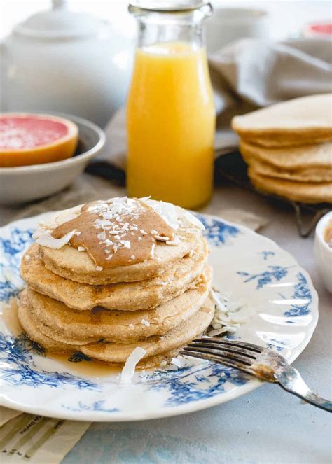 Coconut Flour Pancakes - With A Coconut Almond Butter Sauce